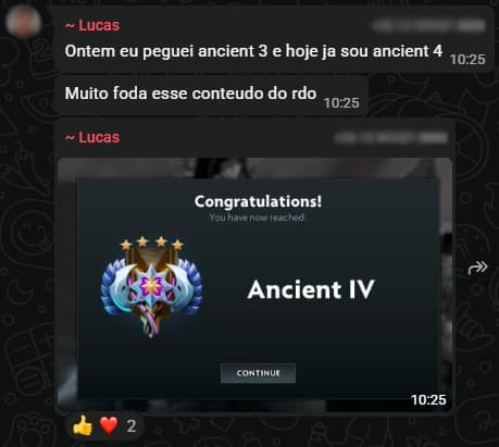 Depoimento de aluno da DOTAFLIX
