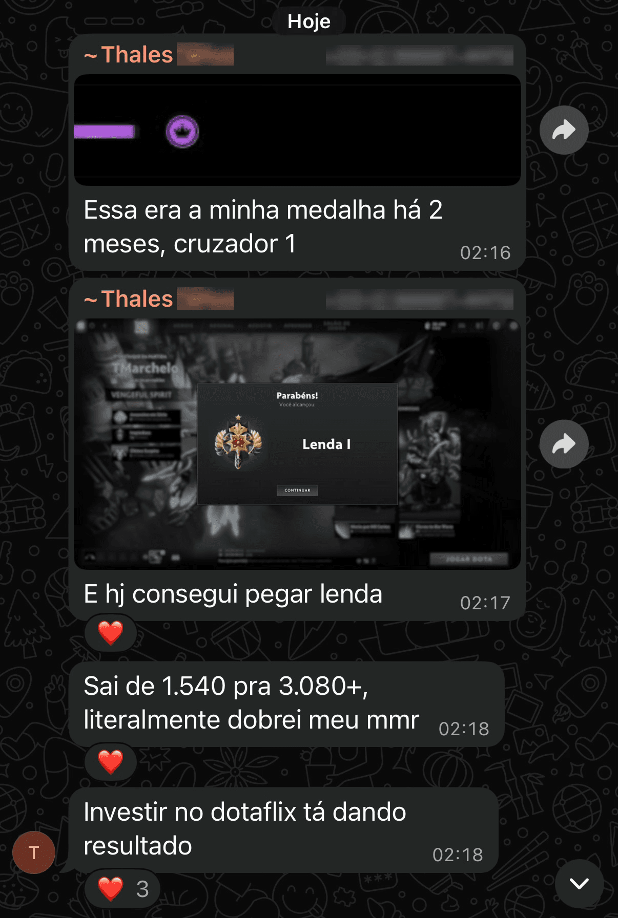 Depoimento de aluno da DOTAFLIX