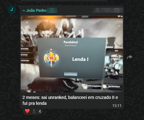 Depoimento de aluno da DOTAFLIX