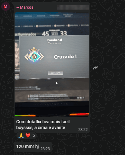 Depoimento de aluno da DOTAFLIX